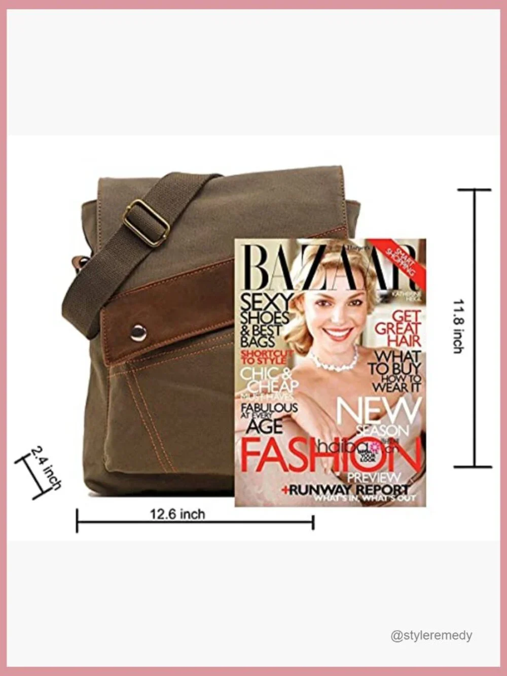 Canvas Messenger Bag Crossbody Shoulder Bag for Men Women Travel Daypack